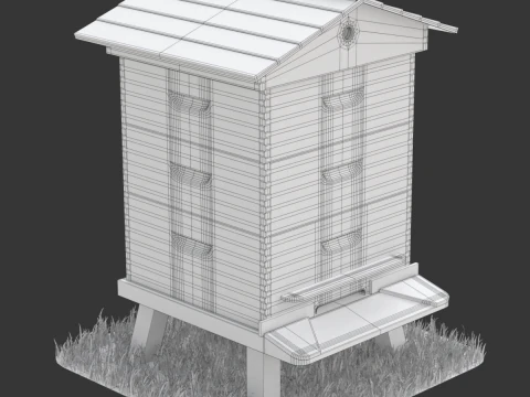 colmena de abejas Modelo 3D