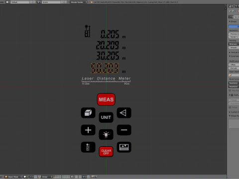 Misuratore di distanza laser Modello 3D