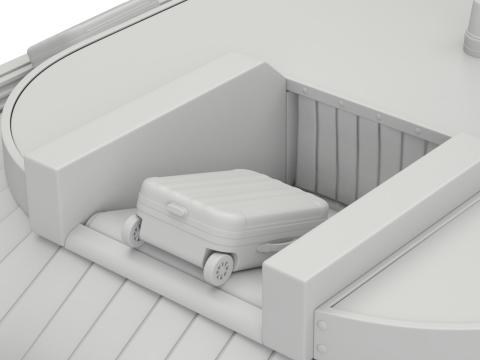 Airport Claim Transporter with Baggage 3D मॉडल