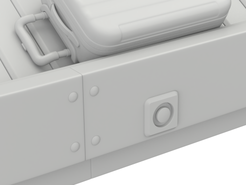 Airport Claim Transporter with Baggage 3D मॉडल
