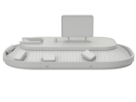 Airport Claim Transporter with Baggage 3D मॉडल