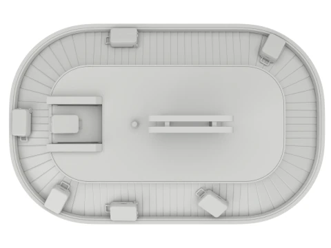 Airport Claim Transporter with Baggage 3D Model