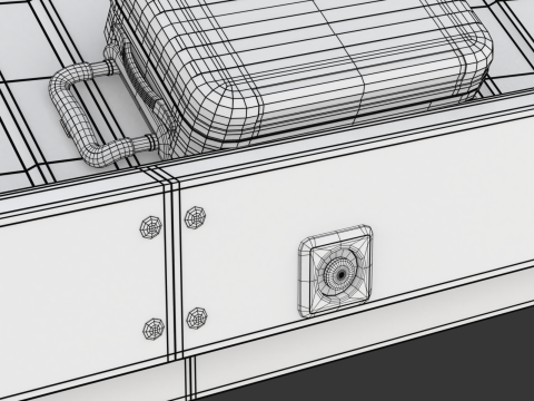 Airport Claim Transporter with Baggage 3D मॉडल