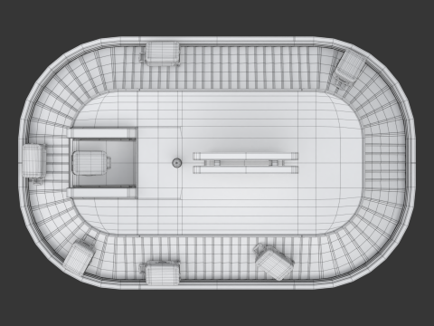 Airport Claim Transporter with Baggage 3D मॉडल