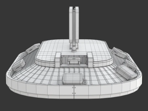 Airport Claim Transporter with Baggage 3D Model