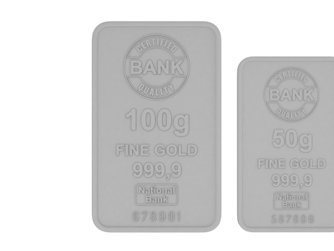 Gold Bars 3D Model