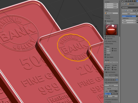 Gold Bars 3D Model