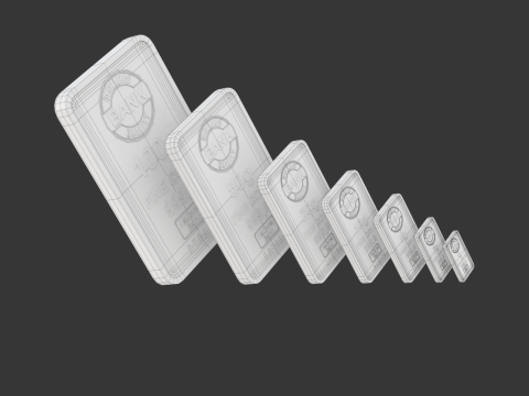 Gold Bars 3D Model