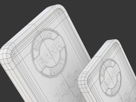 Gold Bars 3D Model