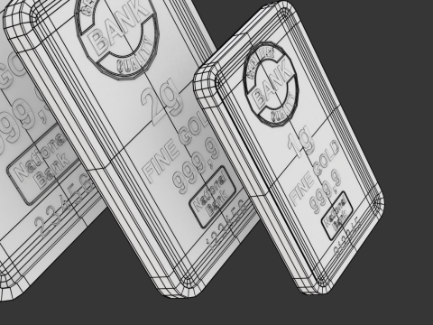 Gold Bars 3D Model