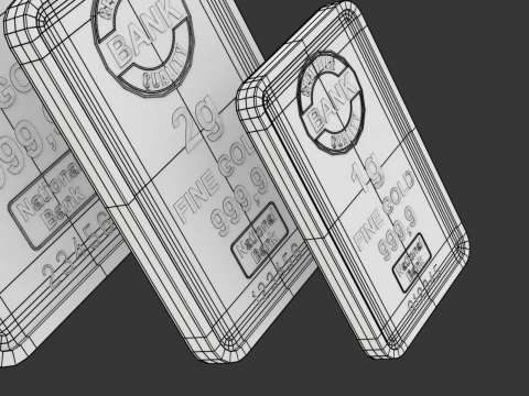 금괴 3D 모델