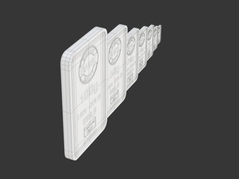 Gold Bars 3D Model