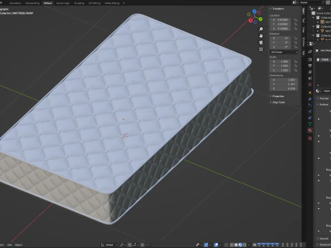 Simple Mattress 3D Model