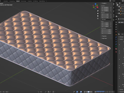 Simple Mattress 3D Model