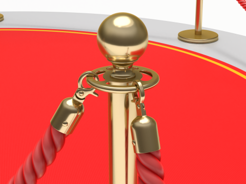 Round stage with red carpet 3D 模型