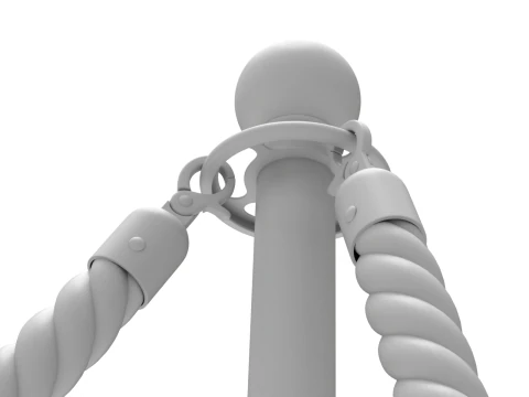 Round stage with red carpet 3D Model