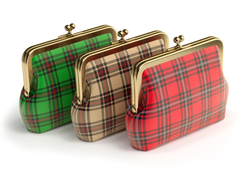 Leather and Fabric Purse Model 3D