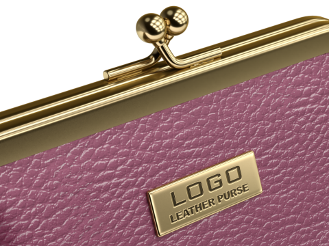 Leather and Fabric Purse Model 3D