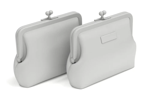 Leather and Fabric Purse 3D Model