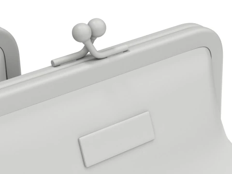 Leather and Fabric Purse 3D Model
