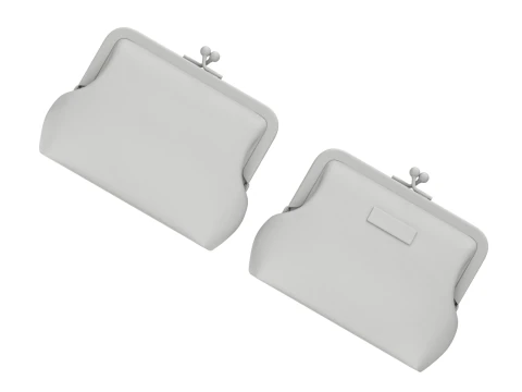 Leather and Fabric Purse 3D Model