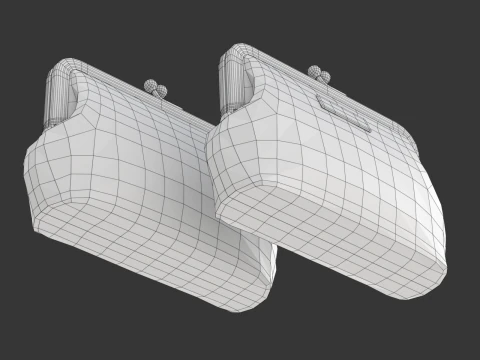 Leather and Fabric Purse 3D Model