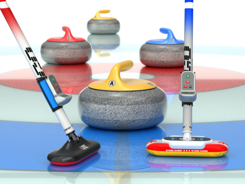 Curling Set Modello 3D