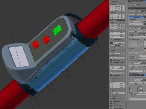 Curling Set Modello 3D