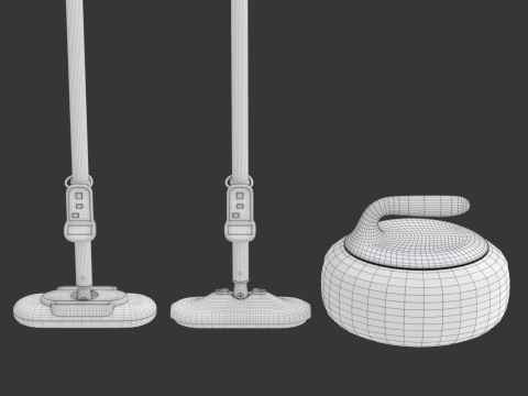 Curling Set Modello 3D