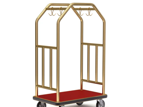 Insieme del carrello dell'hotel Modello 3D