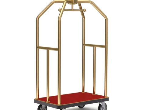Insieme del carrello dell'hotel Modello 3D