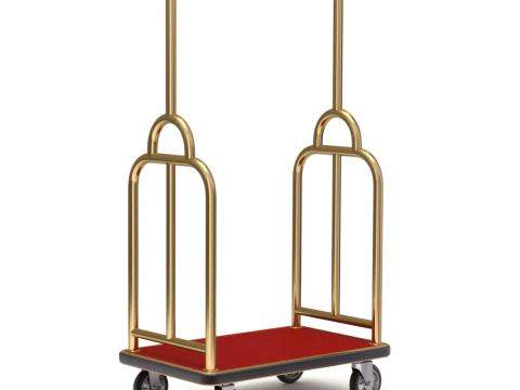Insieme del carrello dell'hotel Modello 3D