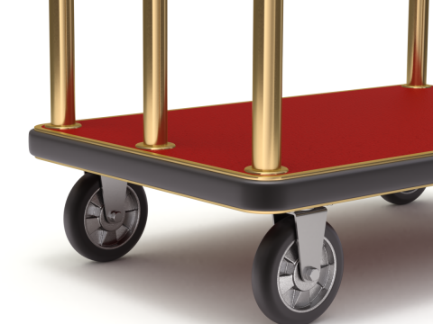 Hotel Cart Set 3D Model