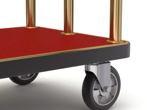 Insieme del carrello dell'hotel Modello 3D