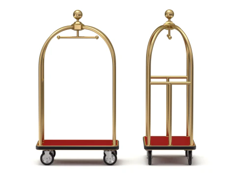 Insieme del carrello dell'hotel Modello 3D