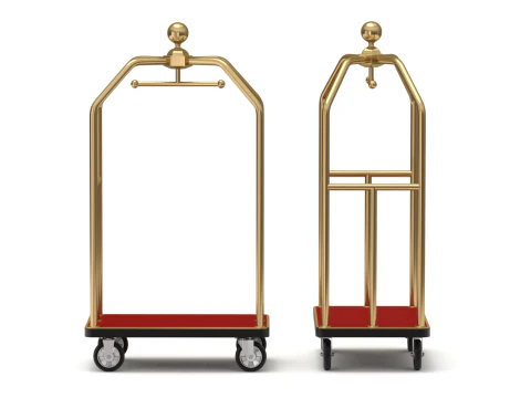 Insieme del carrello dell'hotel Modello 3D