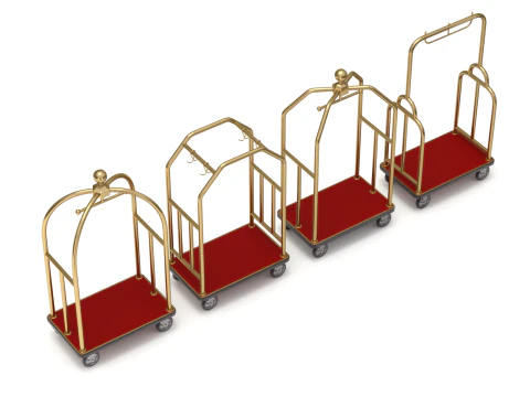 Insieme del carrello dell'hotel Modello 3D