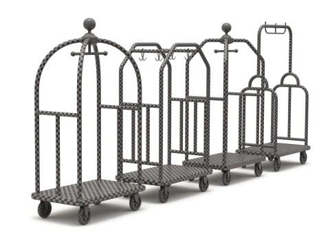 Insieme del carrello dell'hotel Modello 3D