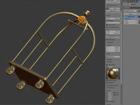 Insieme del carrello dell'hotel Modello 3D