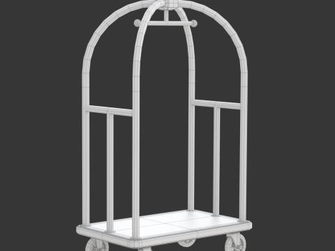 Hotel Cart Set 3D Model