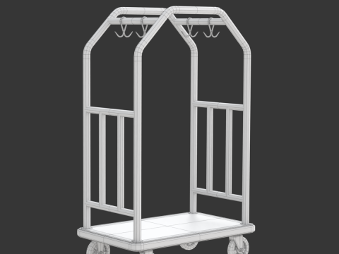 Hotel Cart Set 3D Model