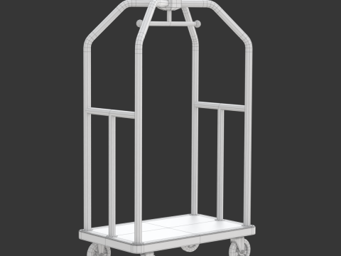 Hotel Cart Set 3D Model