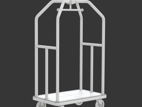 Insieme del carrello dell'hotel Modello 3D