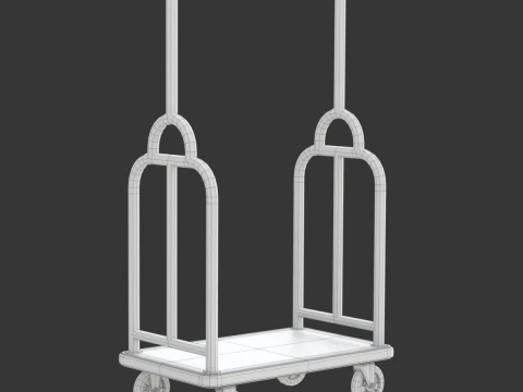 Insieme del carrello dell'hotel Modello 3D