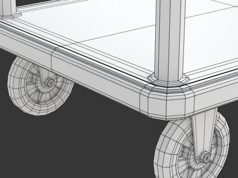Insieme del carrello dell'hotel Modello 3D