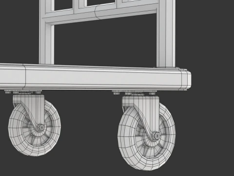 Insieme del carrello dell'hotel Modello 3D