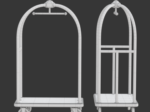 Hotel Cart Set 3D Model