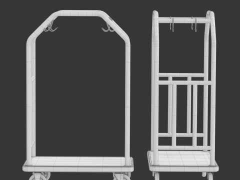 Hotel Cart Set 3D Model