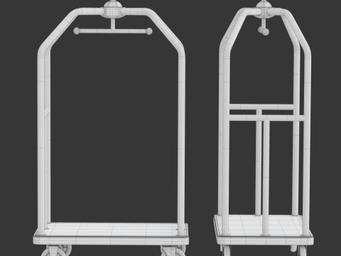 Hotel Cart Set 3D Model