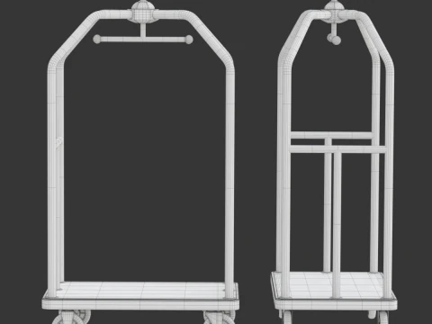 Insieme del carrello dell'hotel Modello 3D